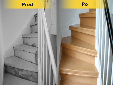 Renovace schodů Buk