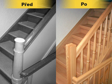 Renovace schodů Buk
