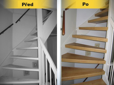 Renovace schodů Buk