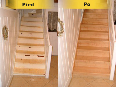 Renovace schodů Javor